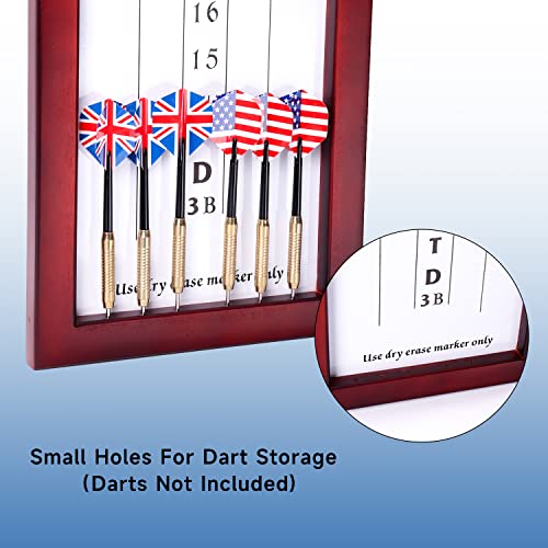 GSE Games & Sports Expert Dry-Erase Dart Scoreboard for Cricket and 01 Dart Games with Marker