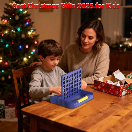 Pup Go 4 in a Row Game, Strategy Board Games for Kids 3-12, Connect & Win Four in a Line, Foldable Holiday Travel Essential, 2 Players for Family and Kids, Best Gifts for Boys and Girls (Blue) - color: Blue