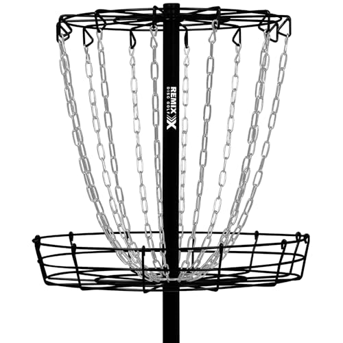 Remix Practice Basket for Disc Golf - Choose Your Color and Style - style: Single Chain - Black