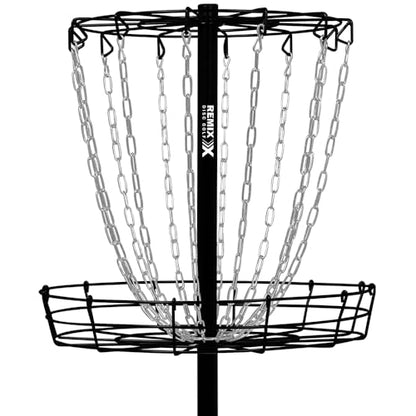 Remix Practice Basket for Disc Golf - Choose Your Color and Style - style: Single Chain - Black