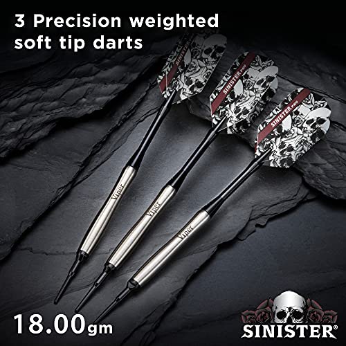 Viper Sinister 95% Tungsten Soft Tip Darts - size: 18 grams, style: Contoured Barrel