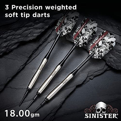 Viper Sinister 95% Tungsten Soft Tip Darts - size: 18 grams, style: Contoured Barrel