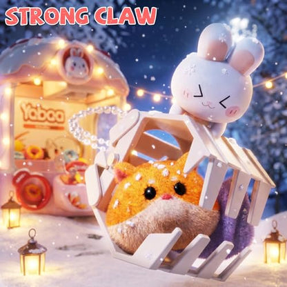 Large Claw Machine for Kids, Bunny Vending Machines Toys for Girls 4-6, Mini Candy and Prize Electronic Dispenser Game with Sound Lights, Idea Birthday Gift for 3 4 5 6 Year Old Girl Boy - color: Pink
