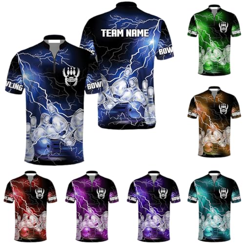 GABITA Personalized Bowling Jerseys for Men, Custom Bowling Shirts, Funny Bowling Shirts Gift for Bowler Team Player - color: A2