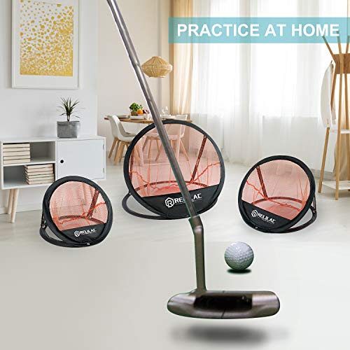 RELILAC Pop Up Golf Chipping Practice Net Set - Indoor/Outdoor Golfing Target Accessories for Golf Practice - Improve Your Short Game - Gifts for Men, Dad, Mom, Husband, Women, Kid, Golfers - style: Net