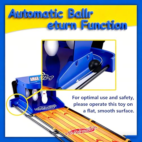 Electronic Bowling Alley Game for Home, 3.5m Indoor Bowling Game with LED Scoreboard, Auto Reset, Lighting and Sound Effects, Bowling