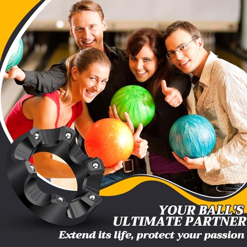 Yookeer Bowling Ball Spinner Stand, 360° Smooth Rotating Ball Cup Holder with Easy Multi-Angle Grip, Universal Bowling Accessories for Optimal Performance, Cleaning & Polishing - color: Black