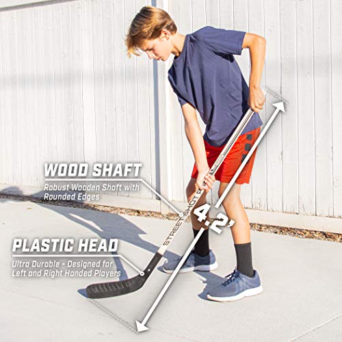 GoSports Street Hockey - Choose Between Goal Set with Sticks, Balls (6 Pack) or Sticks (2 Pack) - style: Street Hockey Goal Set