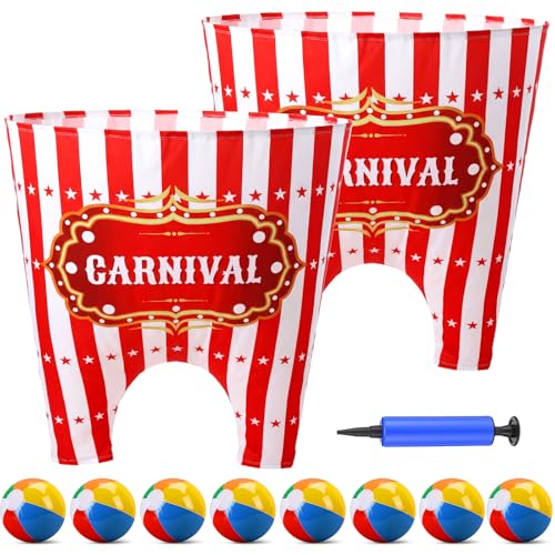 Leitee 11 Pcs Granny Pants Yard Game Games Set Oversized Pants with Bouncy Balls and Air Pump Outdoor Tossing for Basketball Party Supplies Sport Play Adults Fun Family Reunion Gatherings - style: Carnival