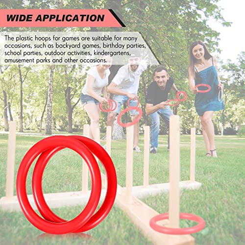 12 Pcs Small Ring Toss Rings for Bottles, 2.1 Inch Plastic Carnival Rings, Wine Toss Hoop, Small Fun Target Toys for Backyard Outdoor Parties