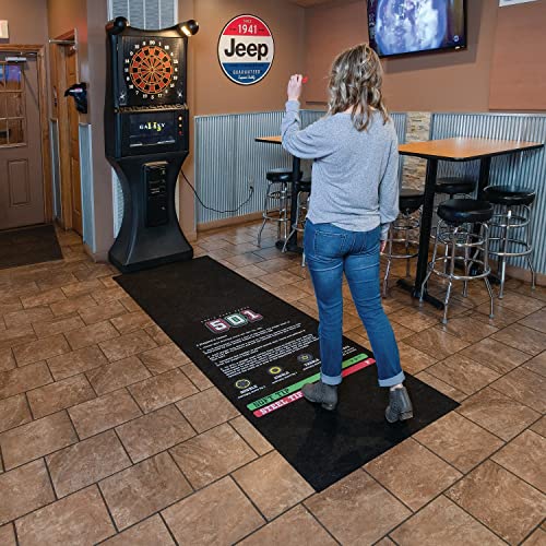PIG Home Solutions Self-Sticking Dart Mat – Dart Game - Black – 3’ x 10’ - style: Dart Game (501)