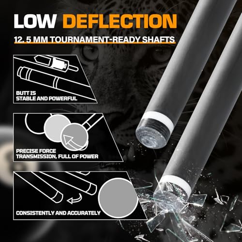 Banly Carbon Fiber Pool Cue Stick 12.5mm Time Crystal Tip, Low Deflection Pool Cue Professional Billiard Cue Sticks with Gift Box - color: 1-Dalbergia Odorifera