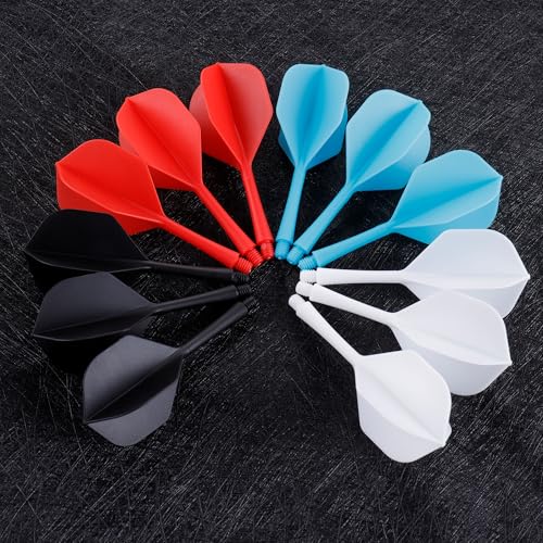 CyeeLife Integrated Dart Flights and Shafts | 2BA Thread | Professional All-in-One Molded Dart Accessories - color: 12 Pack