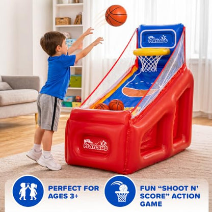 NSG Playland Inflatable Outdoor Toys, Backyard Party Carnival Game for Kids & Family, Basketball Hoop, Arcade Toss Game