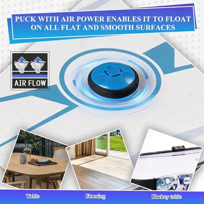 Air Hockey Pushers and Air Hockey Pucks, Indoor Games Goal Handles Paddles Replacement Accessories Set for Game Tables Equipment - color: Rechargeable Black-blue
