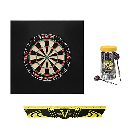 Viper Defender II Backboard & Sisal/Bristle Steel Tip Dartboard Bundle - style: Deluxe