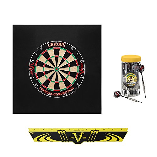 Viper Defender II Backboard & Sisal/Bristle Steel Tip Dartboard Bundle - style: Deluxe