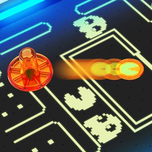Pac-Man: Arcade Air Hockey - Premium Series, Glow-in-The-Dark Tabletop Game, Motorized Air Cushion, Neon Colors, Licensed, Adults & Kids 6+, 2 Players