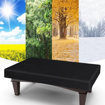 Klmnop 8 Feet Pool Table Cover, Waterproof & Dustproof 420D Oxford Cloth Billiard Pool Table Cover for Pool Table 8FT Fitted(Black)