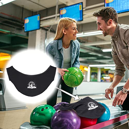2 Pcs Washable Bowling Ball Polisher Bags Bowling Ball Cleaner Holder Bags Black Bowling See Saws Bowling Cleaner Towels for Bowling Ball Cleaning