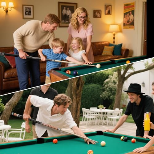 AKLOT Pool Cues, 5-Pack 58" Maple Pool Cue Stick, Pool Sticks for Adults - Perfect for Home Game Rooms, Bars & Billiard Halls, Pool Que 18 19 20 21 oz Pool Cue Set