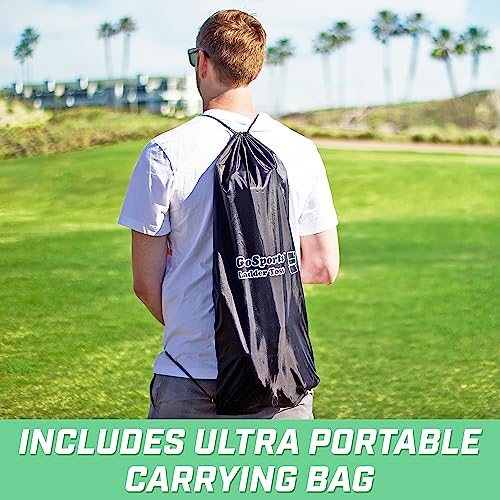 GoSports Ladder Toss Indoor & Outdoor Game Set with 6 Soft Rubber Bolo Balls and Travel Carrying Case - Choose Pro or Classic - style: Classic Ladder Toss