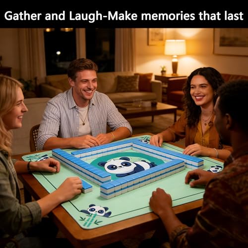Mahjong Mat for Table,CUFURNIX 31.5''x31.5'' Non-Slip & Noise Reduction Mahjong Mat with Rules,Mah Jongg Gift with Carrying Bag for Poker,Board Games,Dominoes,Cards & Tile Games (Green) - color: Green