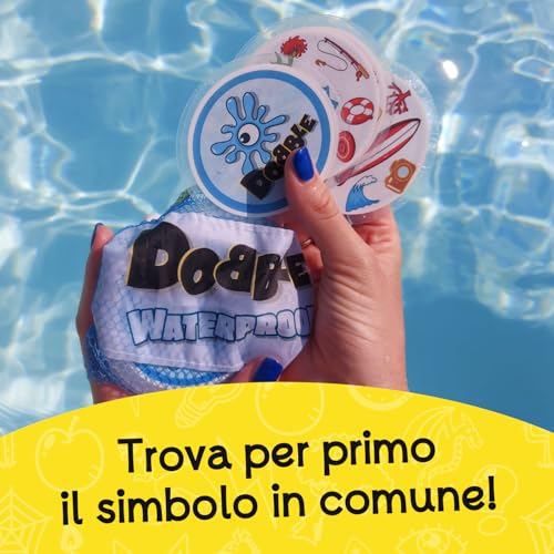 Asmodee Dobble: Waterproof, Card Game for the Whole Family, Italian Edition, 8247, Single