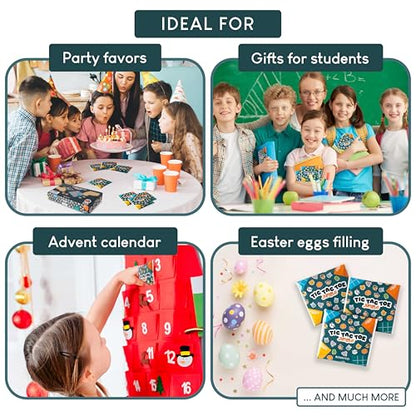 BONNYCO Tic Tac Toe Game Pack 16 Jungle Animals Kids Party Favors. Safari Goodie Bags Stuffers for Kids 3-5 4-8, Goody Bag Stuffers Pinata. Return Gifts for Birthday Party, Mini Games Bulk Travel