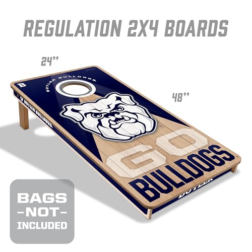 YouTheFan NCAA 2' x 4' Slogan Series Professional Wood Cornhole Game - color: Butler Bulldogs