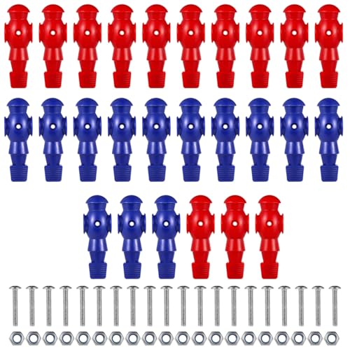 OMISTAR 26 Pcs Foosball Men, Resin Foosball Replacement Parts, Table Soccer Player Set for Tournament Foosball, 13 Red and 13 Blue