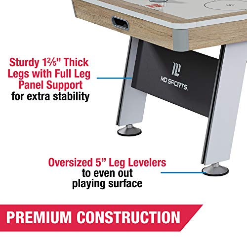 MD Sports Air Hockey Table with Arcade Electronic Scorer, Perfect for Family Game Rooms - style: 7' - Hinsdale
