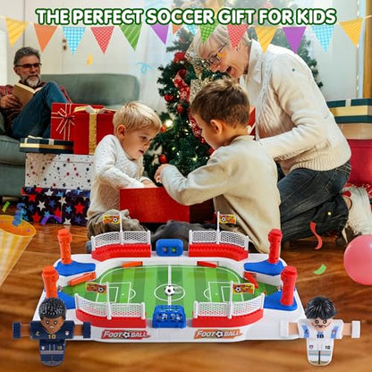WeeHomm 2-in-1 Play Soccer Board Game for Kids, Foosball Figures PK, Foosball Table for Kids 8-12, Soccer Toys for Boys, Tabletop Football Game, Birthday Gifts for 4-10 Years Old