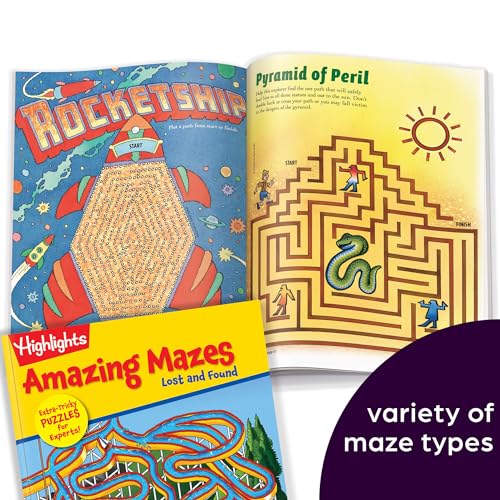 Highlights for Children Amazing Mazes Expert Maze Books for Kids Ages 6 and Up, 144 Pages, 2-Pack of Activity Books for Kids, Screen Free Fun and Challenging Mazes