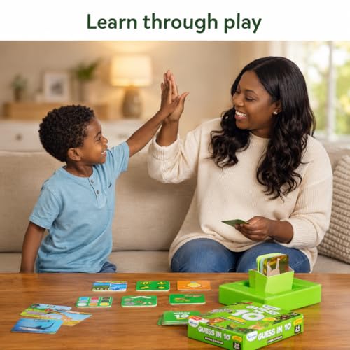 Skillmatics Guess in 10 - Animal Kingdom, Card Game for Preschool Kids, Girls & Boys, Fun Travel Game & Gifts for Ages 3, 4, 5, 6 - style: 3. Junior Animal Kingdom