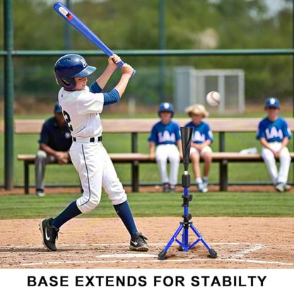BaseGoal Baseball Tee for Kids,Youth Stand Set,Teeball Set,Youth Baseball,Softball Batting Tee Set,Easy Adjustable Height - style: Blue-b