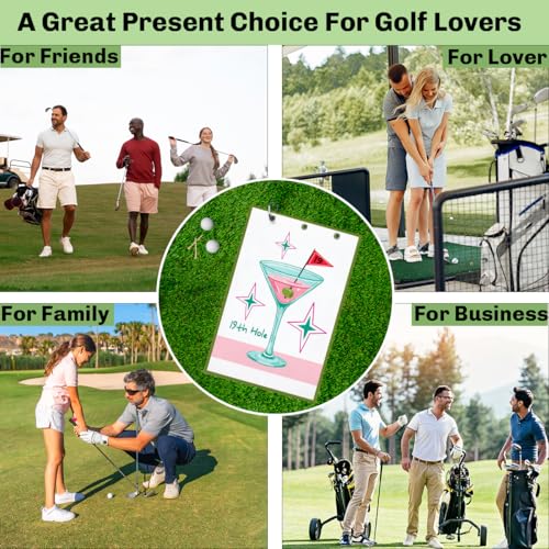 Funny 19th Hole Golf Towel 16x24 Inch, Funny Microfiber Towels for Golf Bags with Clip, Retirement Birthday Gifts for Men Women Golfers Grandpa Husband Boyfriend Dad Wife Mom Fan - 19th Hole - color: 19th Hole Golf