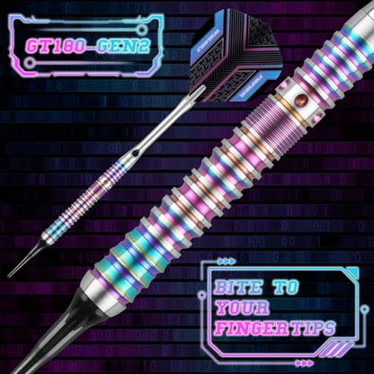 WIN.MAX Darts Soft Tip Set - 90% Tungsten Soft Tip Darts Set Professional 18 Grams Soft Darts Pro Dart Set with Extra 3 Flights - color: Purple