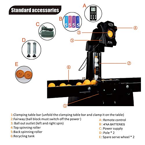 Table Tennis Robot/Ping Pong Ball Machine,Automatic Table Tennis Machine for Training/Tabletop Table Tennis Games with Customize Spin, Frequency, Ball Speed,Landing, Height - color: Q8-PRO Advanced Edition