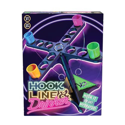 Endless Games Ring Toss Game for Adults – Tabletop Hook and Ring Game for Game Night, Tailgates, Parties and More! | 13" Tower with Plastic Mini Cups | 2+ Players