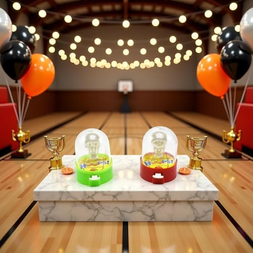 2Pcs Finger Basketball Shooting Game Set for and Adults - Basketball Party Supplies and Table Decorations for Basketball Party Games