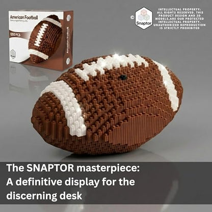 Football 3D Building Block Set - Educational Toy - Perfect for +14 Years - 11 x 6.7 in - Challenging, Creative Fun and Skill-Building - 3D Instruction (1200PCS)