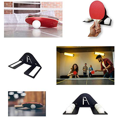 IRON AMERICAN Elite Ping Pong and Table Tennis Storage Rack, Made in USA - 1.375 Inch Slot for Balls and 3.25 Inch Slot for Paddles, Ping Pong Ball Holder, Hardware Included - style: 1-PACK