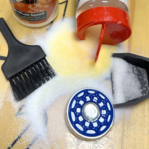 Shuffleboard Sand Wax High/Medium Speed Shuffleboard Powder Set, Shuffleboard Sand with Mini Brush Set - size: 2 Cans Meduim Speed + 2 Cans High Speed