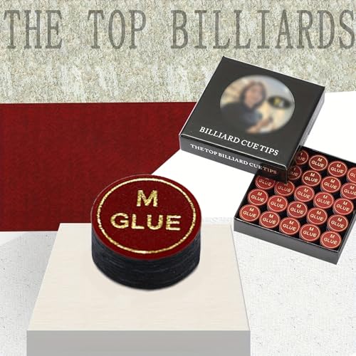 SUPERDIAMOND Pool Cue Tips 14mm, Premium 6-Layer Pig Skin Leather, High Elasticity & Durability Billiard Tips for Pool Sticks and Snooker Cues, Perfect for Professional Players and Beginners - style: Billiard Cue Tips-6f-3pcs