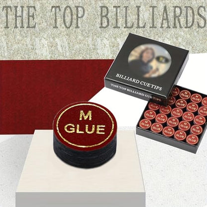 SUPERDIAMOND Pool Cue Tips 14mm, Premium 6-Layer Pig Skin Leather, High Elasticity & Durability Billiard Tips for Pool Sticks and Snooker Cues, Perfect for Professional Players and Beginners - style: Billiard Cue Tips-6f-3pcs
