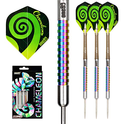 ONE80 90% Tungsten Steel Tip Darts Sets Chameleon, Night Hunter Professional Darts Set - style: JA 24g
