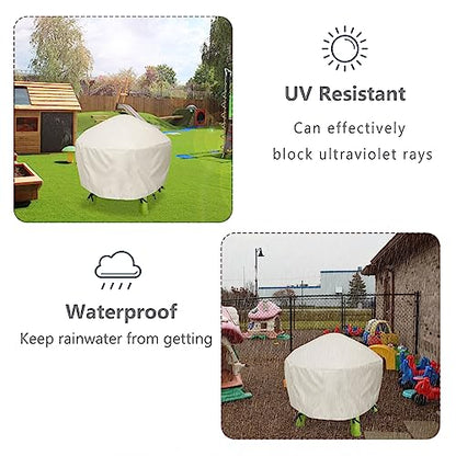 Water Table Cover Waterpark Play Table Covers Sand Water Outdoor Water Table Cover 34X34X18 inch-Beig - color: Beige