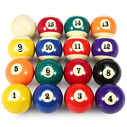 Karlak 52.5mm Adult Billiard Ball P Ball Set Full Size American Standard Billiard Ball Set 16 Ball Durable Synthetic Resin P Ball