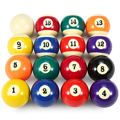 Karlak 52.5mm Adult Billiard Ball P Ball Set Full Size American Standard Billiard Ball Set 16 Ball Durable Synthetic Resin P Ball